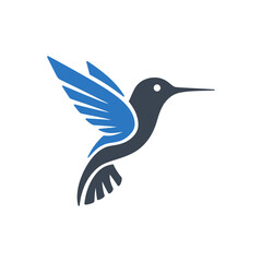 Hummingbird Flight Blue Icon