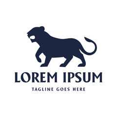 Jaguar Puma Cheetah Leopard Puma Lion Tiger Panther Silhouette Logo Design