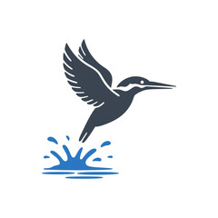Kingfisher Water Splash Icon