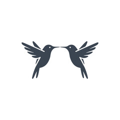 Hummingbirds Kissing Love Icon