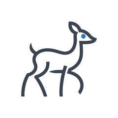 Graceful Deer Outline Icon