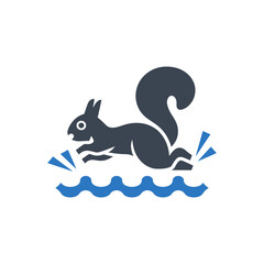 Squirrel Water Crossing Icon