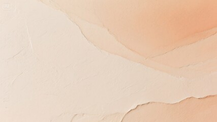 Soft textured plaster wall in warm peach and cream tones for design concepts