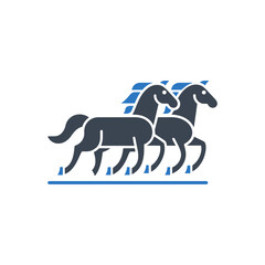 Racing Horses Icon