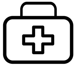 
First Aid Kit Icon – Clean Outline Vector for Medical and Emergency Apps