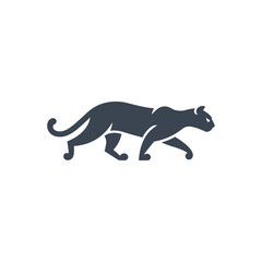 Prowling Panther Silhouette Icon