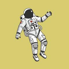 vector illustration of an astronaut in a spacesuit