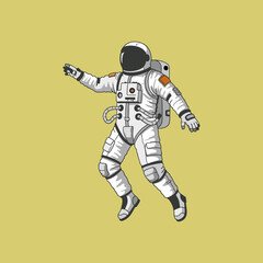 vector illustration of an astronaut in a spacesuit