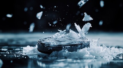 Frozen Puck Shattered