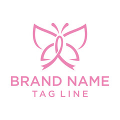 Delicate logo design of a stylized butterfly with smooth, continuous lines in a pastel pink hue. Represents grace, natural beauty, and a sense of freedom. Ideal for beauty or wellness businesses.