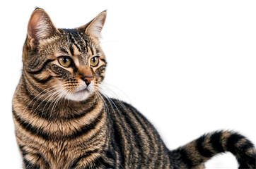 Fototapeta premium Majestic tabby cat portrait studio shot
