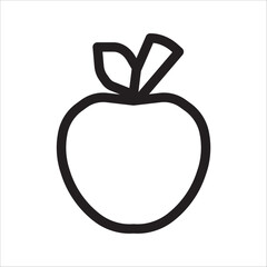 apple icon, illustration sigele icon vector, on white background