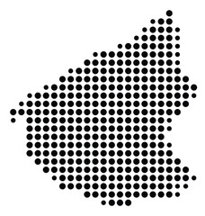 Symbol Map Of the County Hopkins (Kentucky, US) showing the County with a few black dots