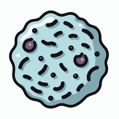 vividly illustrated cellular structure with purple accents