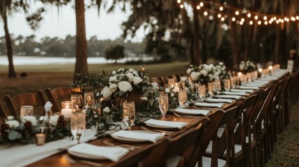 Rustic Elegance: Outdoor Wedding Reception