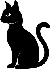 Cyprus cat
black silhouette vector icon on white or transparent background