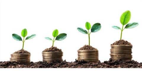 Stock market chart showing rapid growth in investments, transparent PNG Stock photo