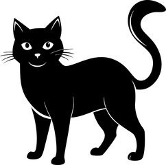 cat Not fully tucked, front legs half out
black silhouette vector icon on white or transparent background