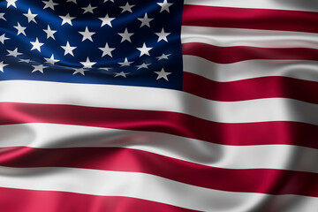 Fototapeta premium A blue and white American flag with stars