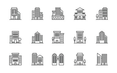 Variety of modern buildings and architecture