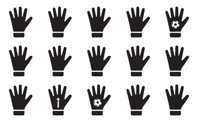 Hand Icons Collection - Simple Silhouette Line Art Hands in Various Poses