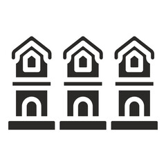 Row house icon glyph
