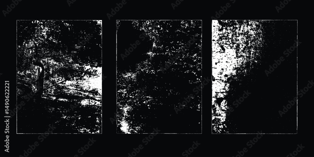 Leinwandbilder grunge urban backgrounds set.texture vector.dust overlay distress grain ,simply place illustration o