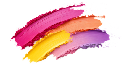 Vibrant strokes of pink, orange, yellow, and purple paint create an energetic and artistic flair.