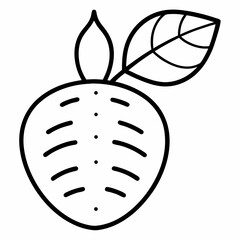 Asian Greens outline icon on white background