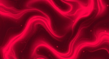 Obraz premium Crimson Fluid Abstract Textile Design - Fluid abstract pattern, crimson hues, textile texture, flowing lines, dynamic design. Symbolizes energy, movement, passion, luxury, and fluidity