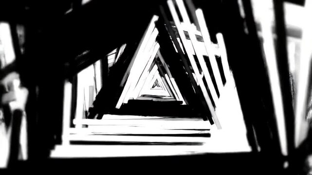Abstract geometric design of overlapping triangles