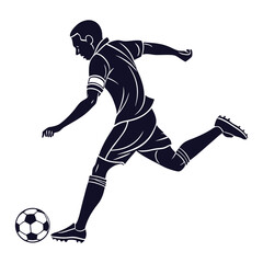 Soccer Player Silhouette Vector Design Template Illustration