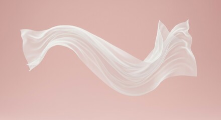 Soft, flowing fabric draped in elegant curves against a subtle background