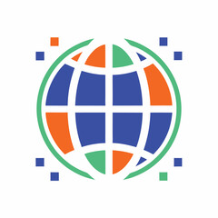 Modern Technology Dynamic Globe Vector Design.