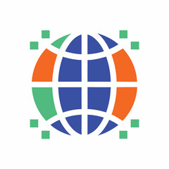 Modern Technology Dynamic Globe Vector Design.