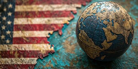 The impact of United States tariffs on global trade imbalances and economy Stock photo