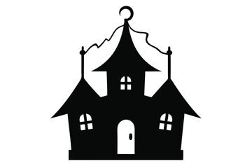 Silhouette House Ornament: A striking silhouette captures a whimsical and inviting house ornament, perfect for adding charm and ambiance.