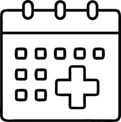 Medical Appointment Calendar Icon