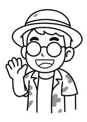 Lines Sticker Greeting.eps