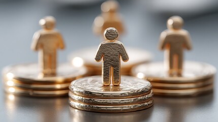 Person standing confidently on a coin representing financial empowerment and security in a decentralized economy