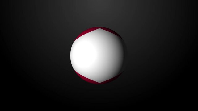Rotating animation of Florida flag shaped like a ball. 3D animation of Florida icon. 3D logo of Florida