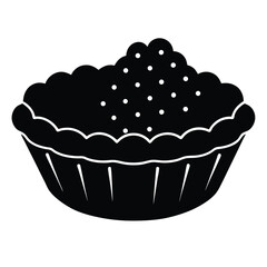 baker element isolated berry tart on white background