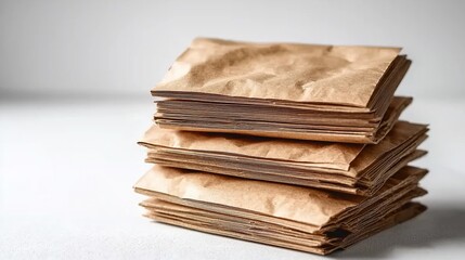 Stack of brown paper packets