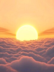 Sunrise above clouds (1)