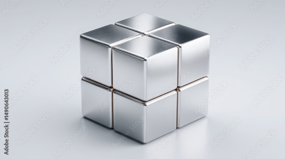 Poster abstract cube featuring three squares highlighting central bank response and real-time economic dyna