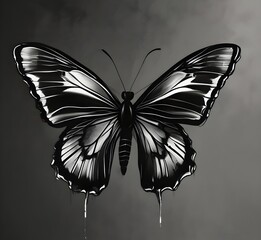 butterfly on black background