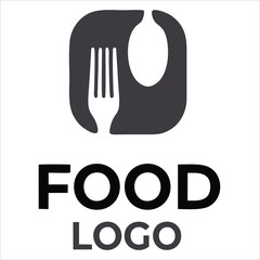 Food logo design flat illustration