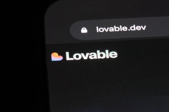 Shanghai,China-May 19th 2025: lovable AI company brand logo on website