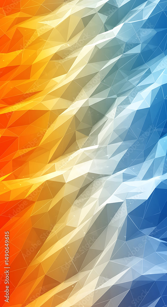 Poster abstract low poly geometric triangle pattern background gradient vertical