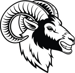 vector illustration of a goat